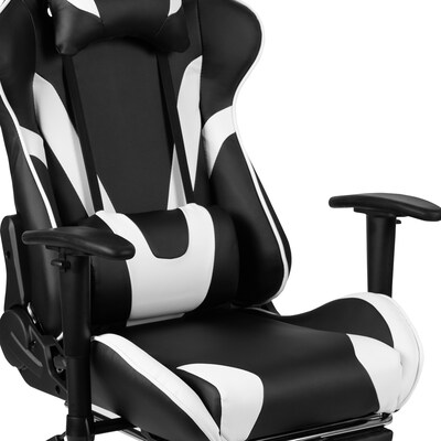 Flash Furniture 52"W Gaming Desk and Black Footrest Reclining Gaming Chair Set, Black (BLNX30RSG1031BK)