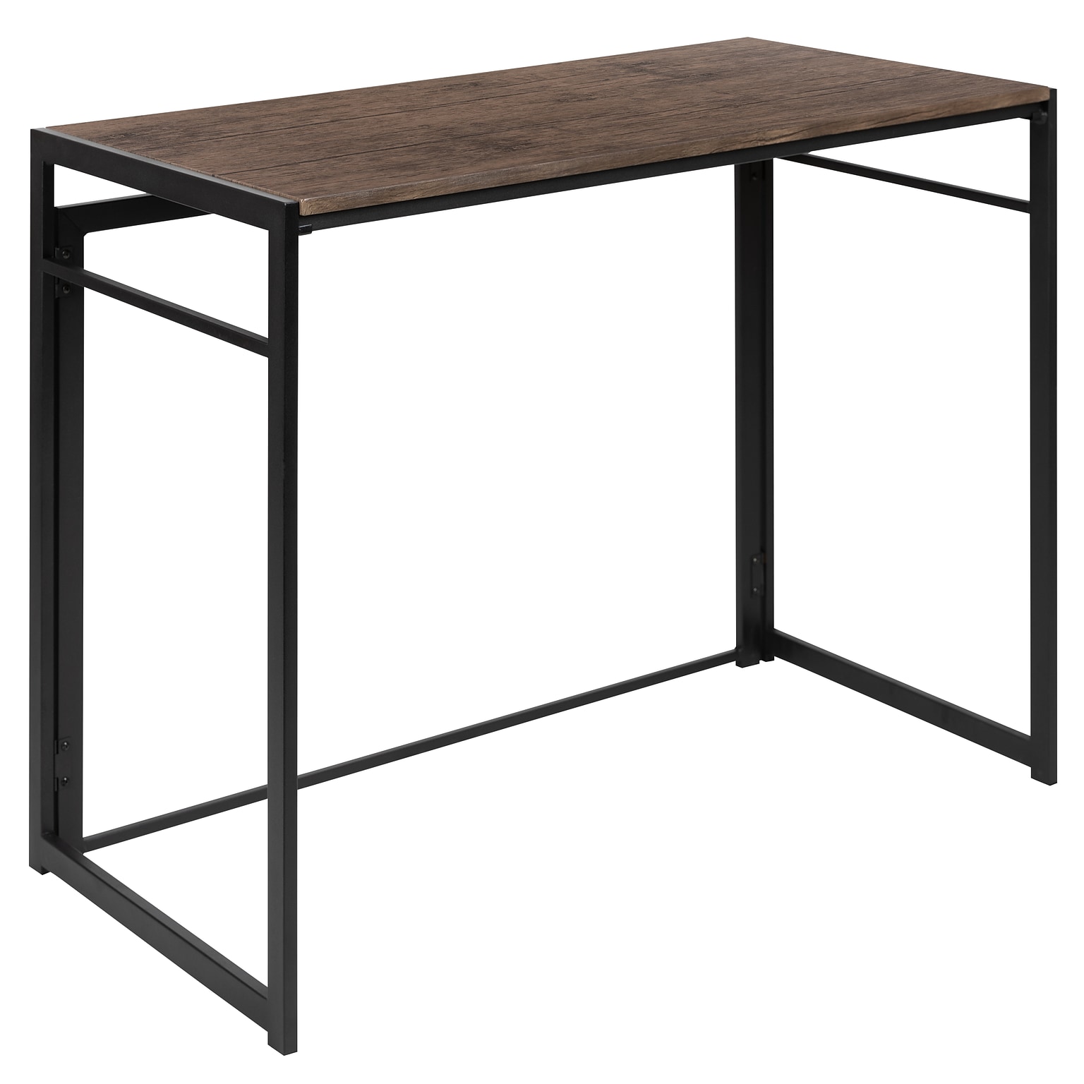 Flash Furniture 40W Rustic Home Office Folding Computer Desk, Wood Grain (JBYJ354F)