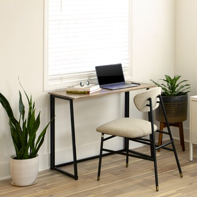 Flash Furniture 36"W Small Rustic Natural Home Office Folding Computer Desk, Wood Grain (JBYJ354D)