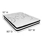 Flash Furniture Capri Comfortable Sleep 10 Inch Mattress & 2 inch Gel Memory Foam Topper Bundle, Queen (CLE230P102M35Q)