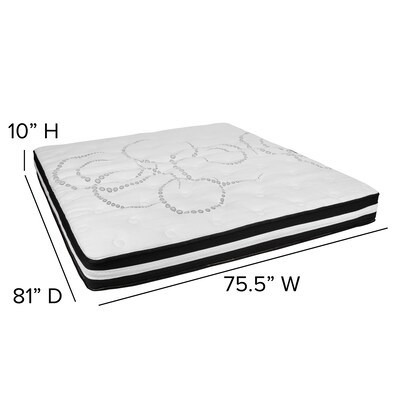 Flash Furniture Capri Comfortable Sleep 10 Inch Mattress & 3 inch Gel Memory Foam Topper Bundle, King (CLE230P103M35K)