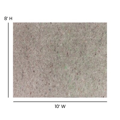Flash Furniture Minnie Slide-Stop® Polyester 8' x 10' Rectangular Rug Pad, Gray (AFA110810F810GR)