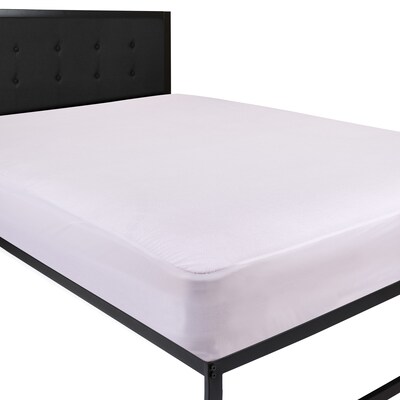 Flash Furniture Capri Comfortable Sleep Queen Size Mattress Protector, White, 60 x 80 x 0.125-18