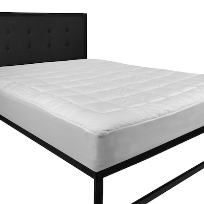 Flash Furniture Capri Comfortable Sleep Twin Size Mattress Pad, White, 39 x 75 x 0.75-22 (RFREM0