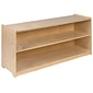 Flash Furniture 24"H x 48"L Wooden 2 Section School Classroom Storage Cabinet, Natural (MKSTRG005)