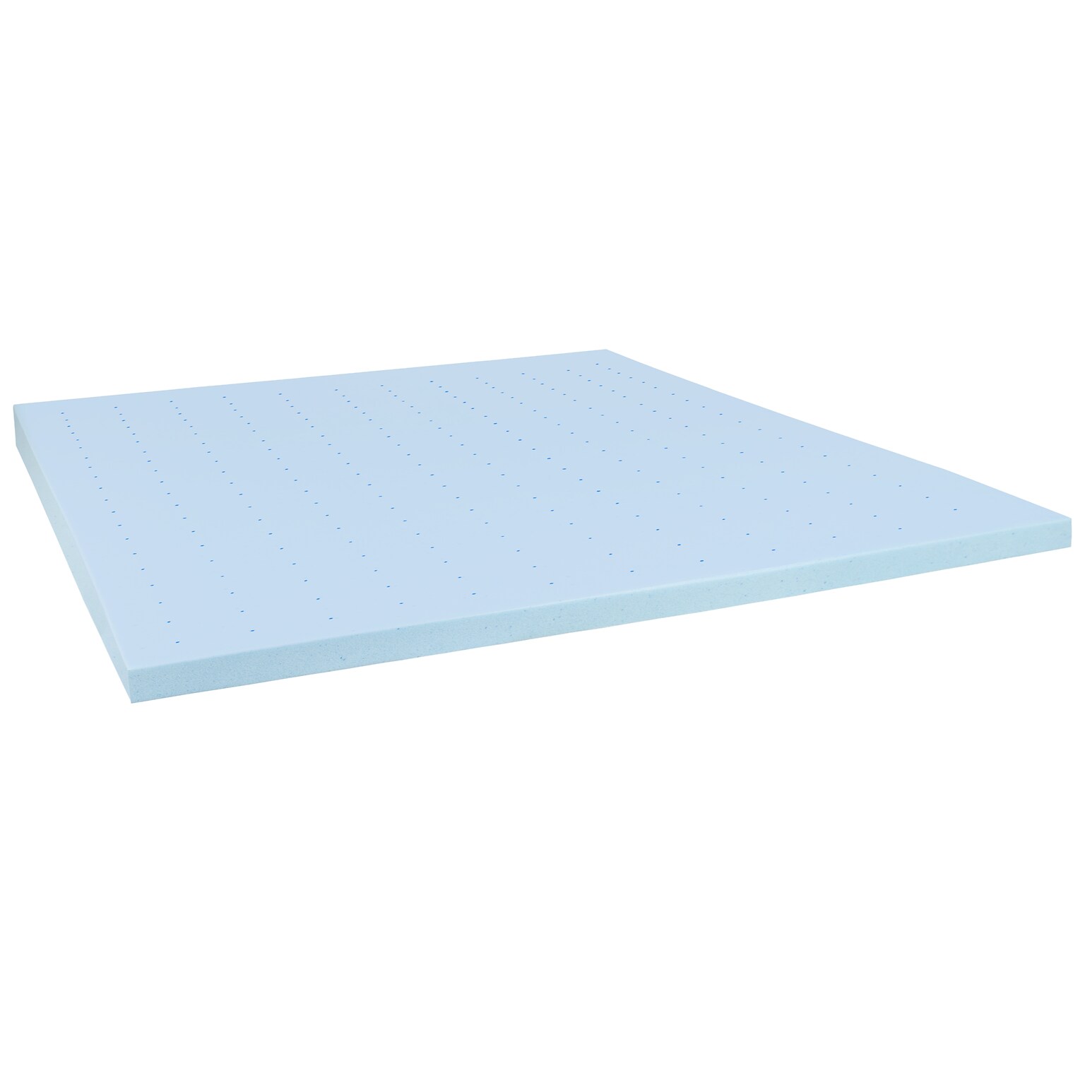 Flash Furniture Capri Comfortable Sleep King Size Cooling Gel Memory Foam Mattress Topper, Blue, 75.5 x 81 x 3 (MRM353K)