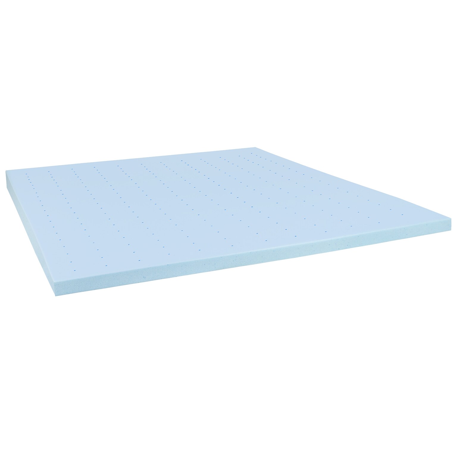 Flash Furniture Capri Comfortable Sleep King Size Cool Gel Memory Foam Mattress Topper, Blue, 75.5 x 81 x 3 (MRM353K)