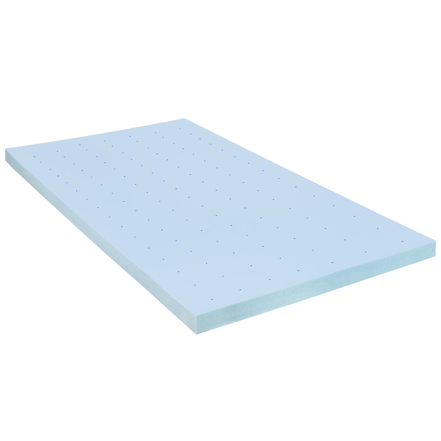 Flash Furniture Capri Comfortable Sleep Twin Size Cooling Gel Memory Foam Mattress Topper, Blue, 39 x 75.5 x 3 (MRM353T)