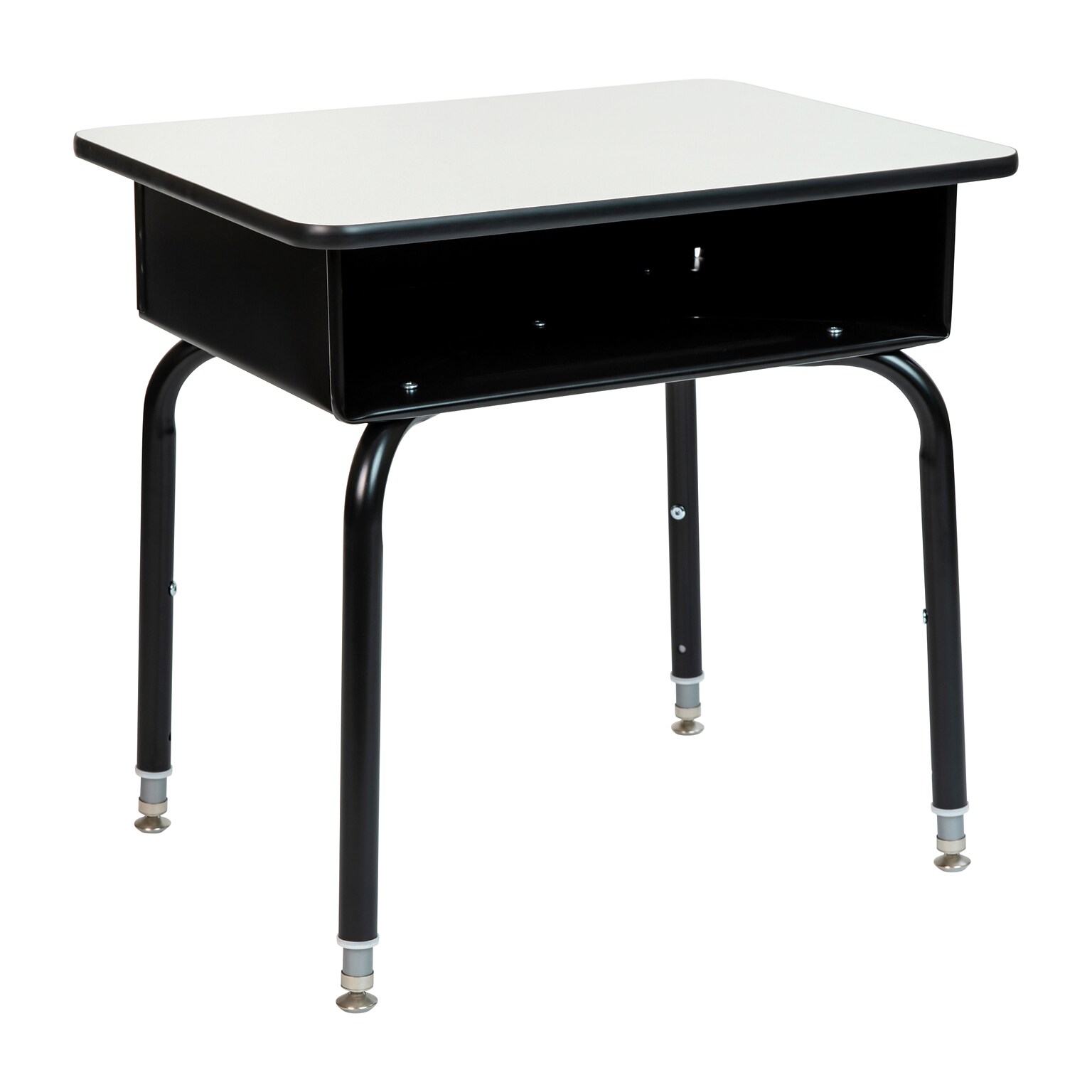 Flash Furniture 24 Student Desk with Open Front Metal Book Box, Gray (FDDESKGY)