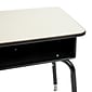 Flash Furniture 24"W Student Desk with Open Front Metal Book Box, Gray (FDDESKGY)