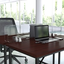 Flash Furniture Desk Partition, 12H x 47W, Clear Acrylic (BRDDIA30119)