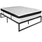 Flash Furniture Louis 14 Inch Metal Platform Bed Frame with 12 Inch Memory Foam Pocket Spring Mattre