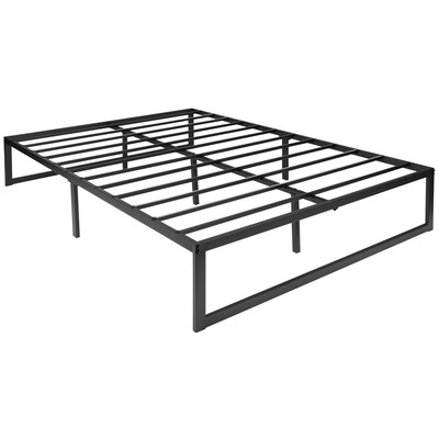 Flash Furniture Louis 14 Inch Metal Platform Bed Frame with 12 Inch Memory Foam Pocket Spring Mattress, Full (XUBD1000112MFMF)