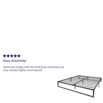 Flash Furniture Lana 14 Inch Metal Platform Bed Frame, King (XUBD10001K)