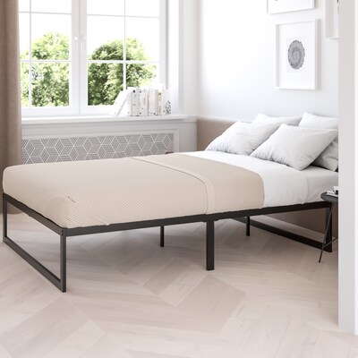 Flash Furniture Lana 14 Inch Metal Platform Bed Frame, Queen (XUBD10001Q)