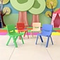 Flash Furniture Plastic School Chair with 10.5" Seat Height, Assorted Colors, 4-Pieces(4YUYCX4003MULTI)