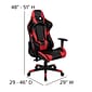 Flash Furniture X20 Ergonomic LeatherSoft Swivel Reclining Gaming Chair, Red (CH1872301RED)