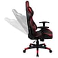 Flash Furniture X20 Ergonomic LeatherSoft Swivel Reclining Gaming Chair, Red (CH1872301RED)