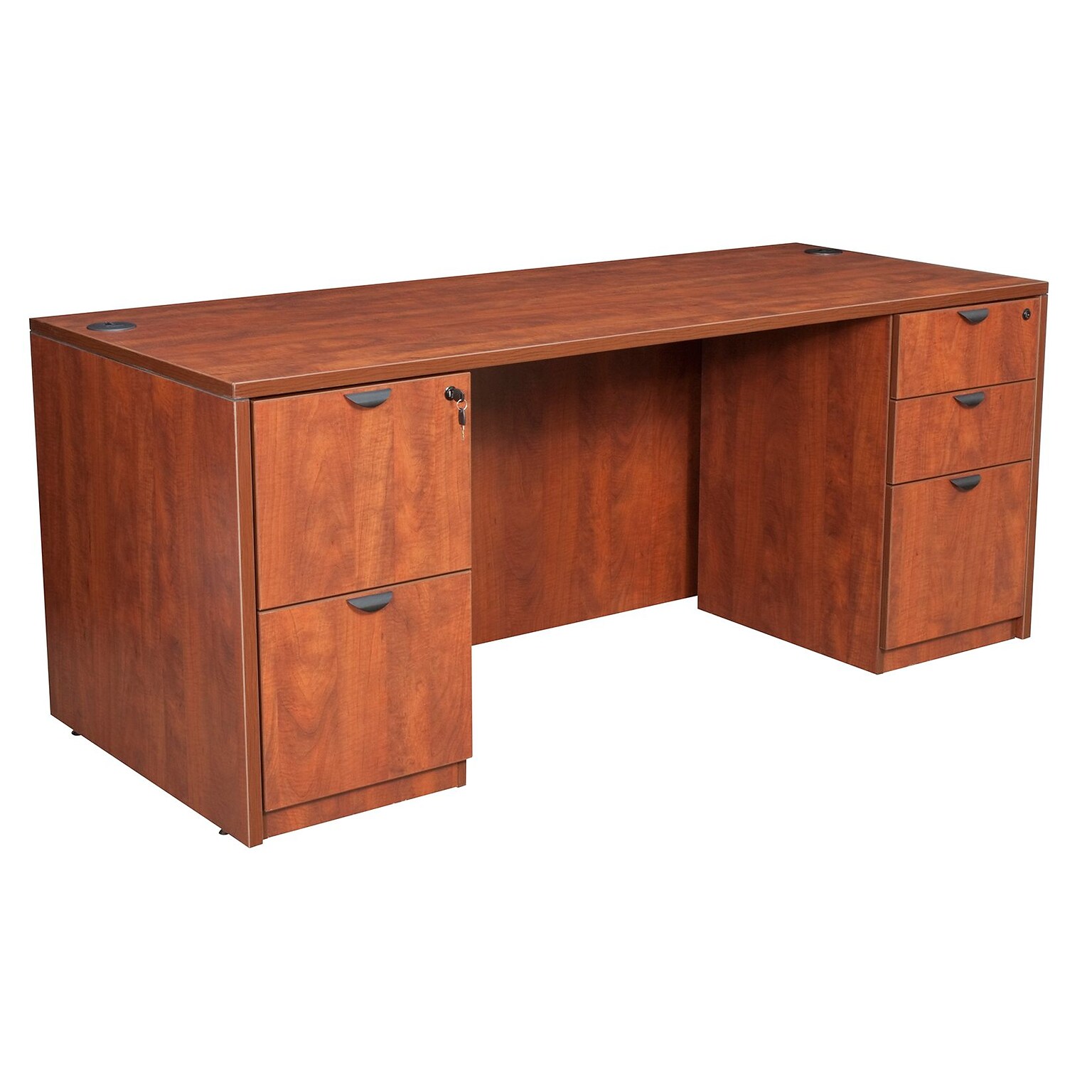 Legacy 71 Full Double Pedestal Desk, Cherry Laminate (LDPF7135CH)