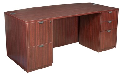 Legacy 71 Full Double Pedestal Desk, Mahogany Laminate (LDPF7135MH)
