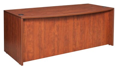 Legacy 71" Bow Front Double Pedestal Desk, Cherry Laminate (LDPBF7135CH)
