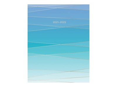 2021-2022 BrownTrout 6 x 7.75 Weekly Desk Planner, Seaside Currents by Plato, Blue (9781975429461)