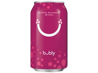 Bubly Raspberry Flavored Sparkling Seltzer Water, 12 Fl. Oz., 8 Cans/Pack, 3 Packs/Carton  (18117)