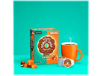 The Original Donut Shop Nutty + Caramel Coffee, Medium Roast, 0.34 oz. Keurig® K-Cup® Pods, 24/Box (374764)