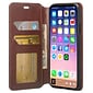 SumacLife Brown Wallet Leather Case For iPhone X (APLLEA802)