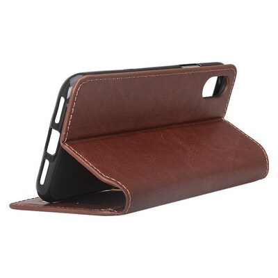 SumacLife Brown Wallet Leather Case For iPhone X (APLLEA802)