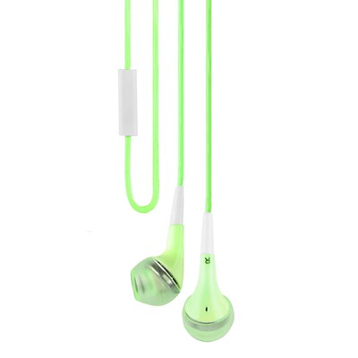 Vangoddy Green Deluxe Stereo Hands-Free Headset Earbud 3.5Mm, with Mic (APLHAN205)