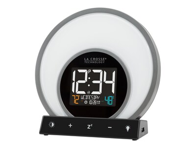 La Crosse Technology Soluna Light Color-Changing Alarm Clock, 6.71H x 6.81W x 2.69D (C79141)