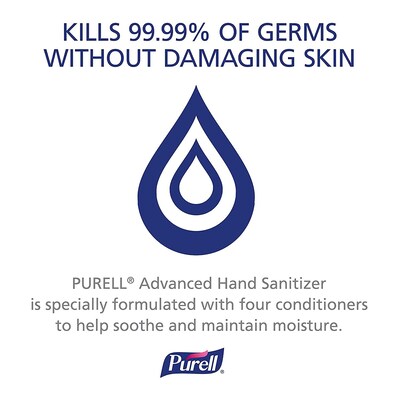 PURELL Advanced Gel Hand Sanitizer Flip Cap, 2 oz., 24/Carton (9605-24)