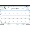 2022 Blue Sky Lindley 11 x 17 Monthly Desk Pad Calendar, White/Green/Blue (100024-22)