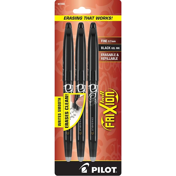 Pilot FriXion Ball Erasable Gel Pen, 0.7mm Point, 8 Pack Pouch, 31569