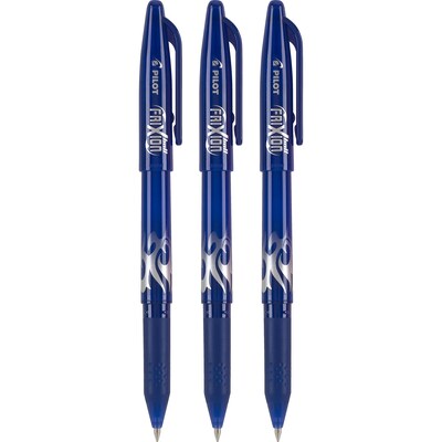 Pilot FriXion Ball Erasable Gel Pens, Fine Point, Blue Ink, 3/Pack (31567)