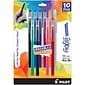 Pilot FriXion Ball ColorSticks Erasable Gel Pens, Fine Point, Assorted Ink, 10/Pack (32454)