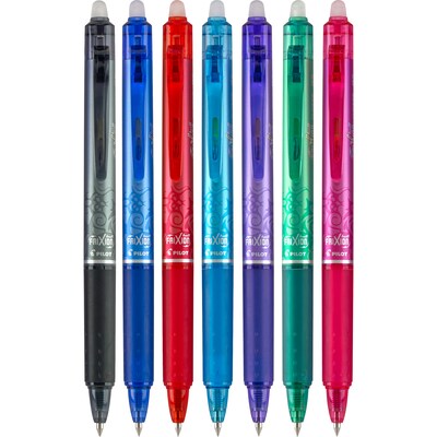 Pilot FriXion Ball Clicker Erasable Gel Pens, Fine Point, Black Ink, Dozen  (31450)