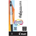 Pilot FriXion Colors Erasable Marker Pens, Bold Point, Black Ink, Dozen (41410)