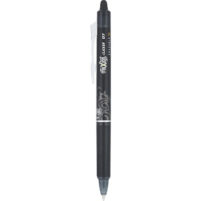 Pilot FriXion Ball Clicker Erasable Gel Pens, Fine Point, 0.7mm, Black Ink, Dozen (31450)