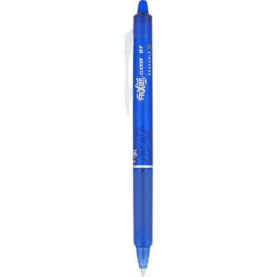 Pilot FriXion Ball Clicker Erasable Gel Pens, Fine Point, 0.7mm, Blue Ink, Dozen (31451)