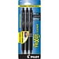 Pilot FriXion Ball Clicker Erasable Gel Pens, Fine Point, Black Ink, 3/Pack (31464)