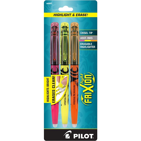 Pilot FriXion Light Pastel Collection Erasable Highlighters, Assorted, 5-Pack