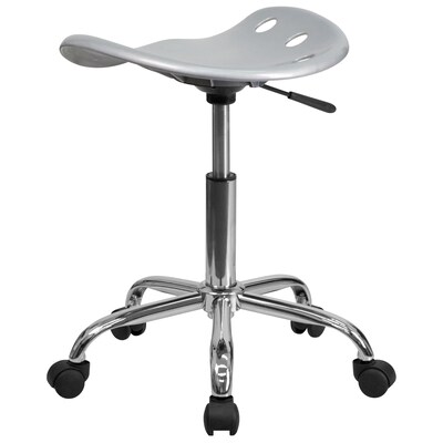 Flash Furniture Vibrant Tractor Seat Stool, Silver