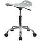 Flash Furniture Vibrant Tractor Seat Stool, Silver