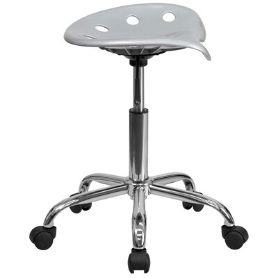 Flash Furniture Vibrant Tractor Seat Stool, Silver