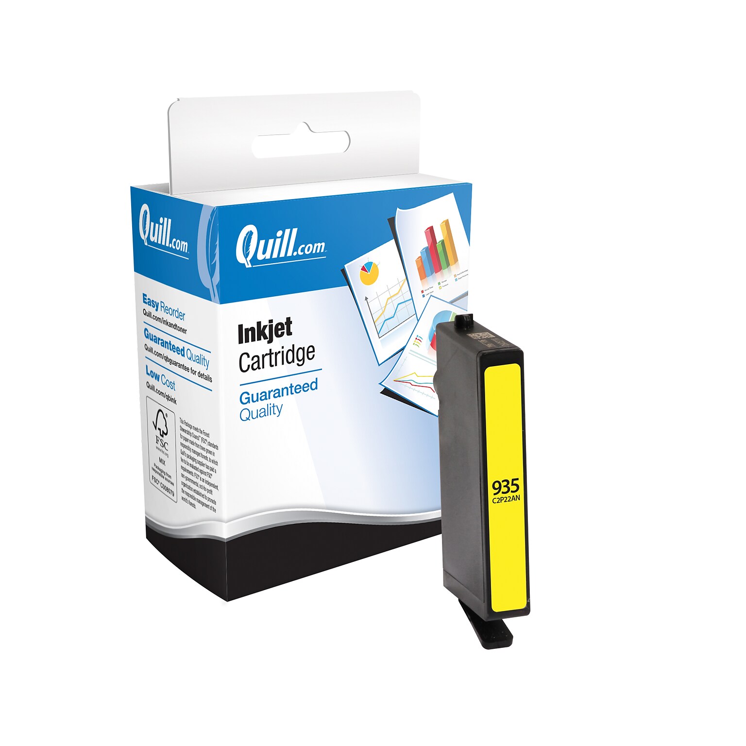 Quill Brand® HP 935 Remanufactured Yellow Ink Cartridge, Standard Yield (C2P22AN#140)