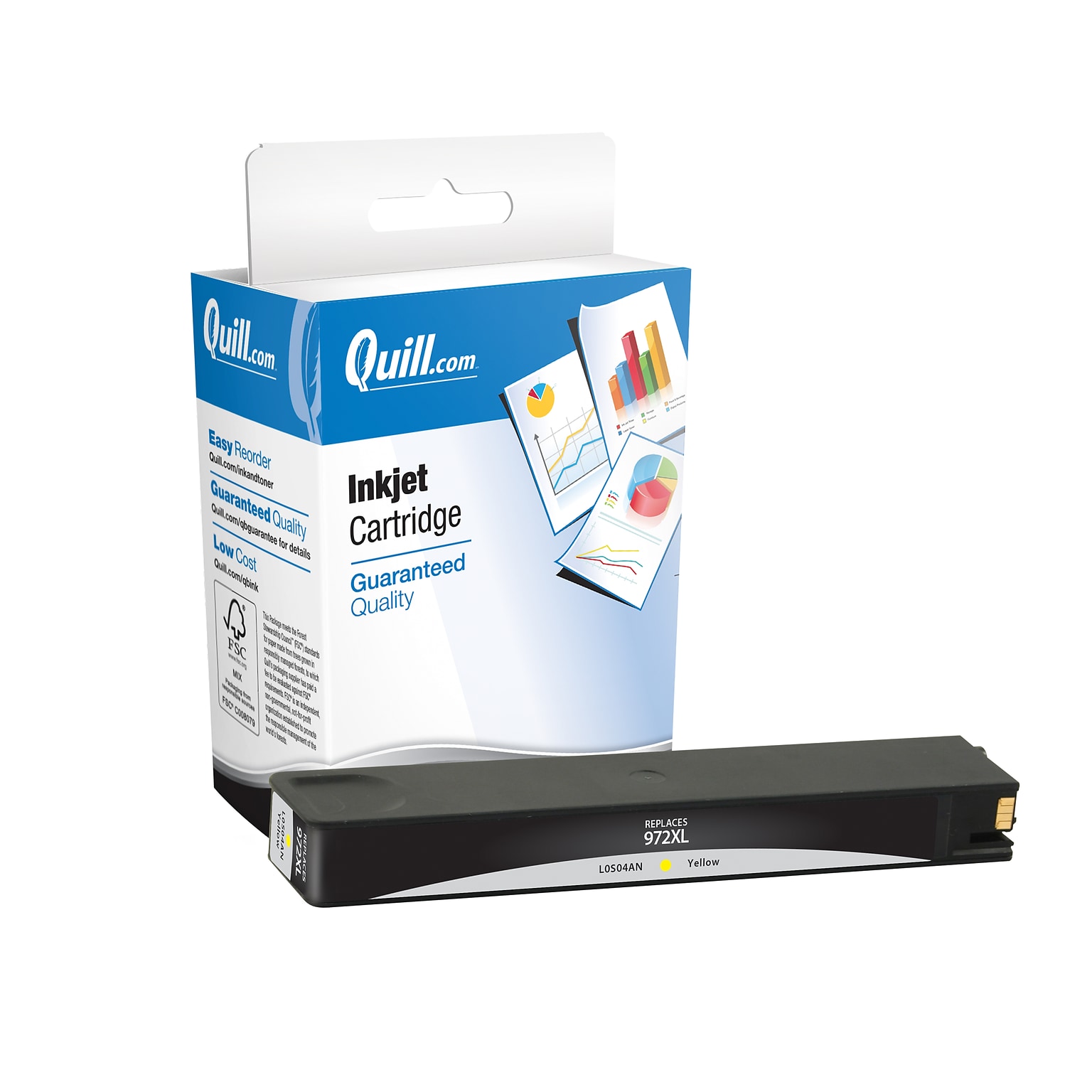 Quill Brand® Remanufactured Yellow High Yield Ink Cartridge Replacement for HP 972XL (L0S04AN) (Lifetime Warranty)