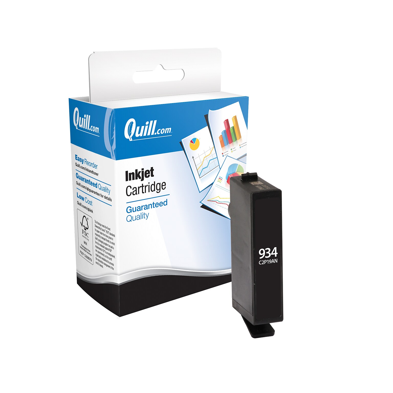 Quill Brand® HP 934 Remanufactured Black Ink Cartridge, Standard Yield (C2P19AN#140)