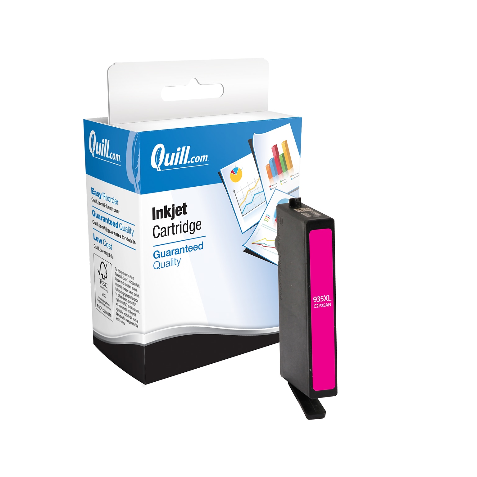 Quill Brand® Remanufactured Magenta High Yield Ink Cartridge Replacement for HP 935XL (C2P25AN) (Lifetime Warranty)